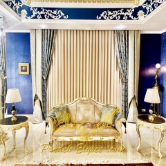 پرده آماده کتان گلبرگ
